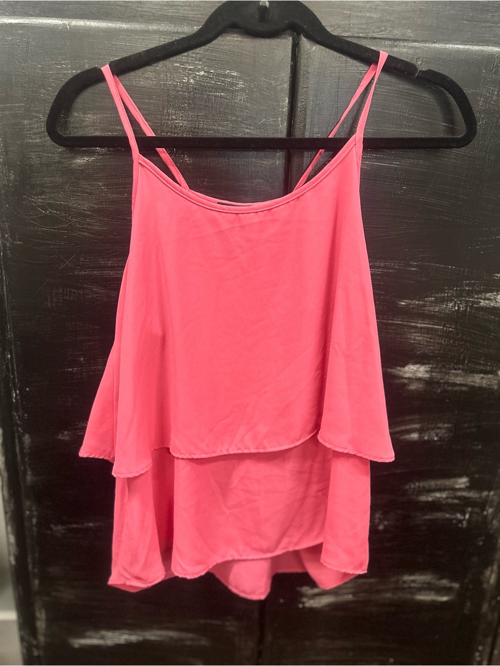 Women’s Pink Layered Spaghetti Strap Top